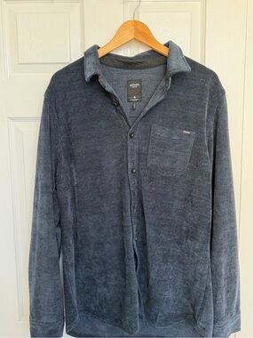 Union Navy Blue Long-Sleeve Button Front Shirt